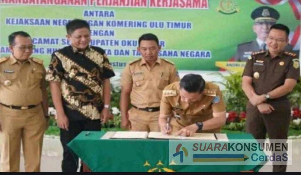 Foto : Camat Se-Kabupaten OKU Timur bersama kejari OKU Timur.