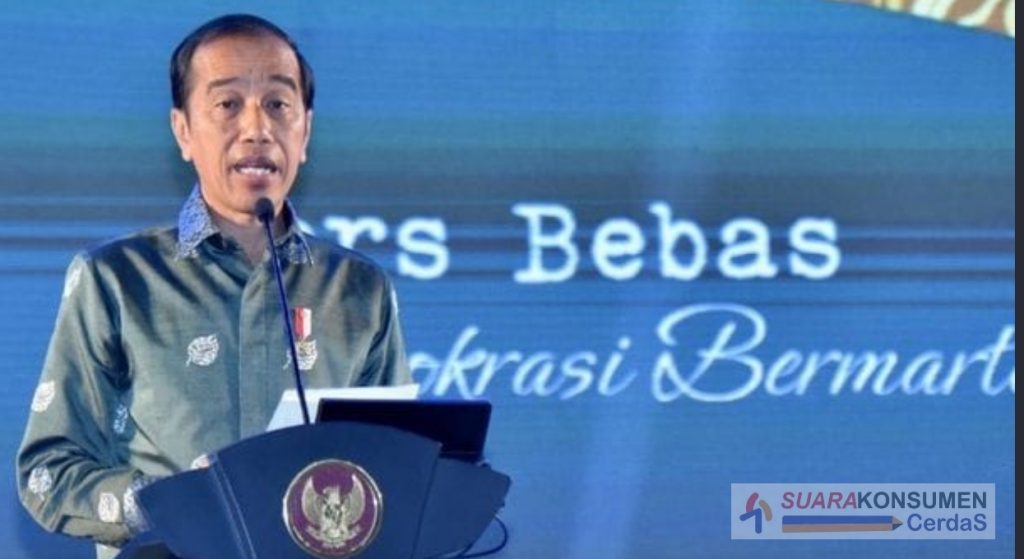 Foto: presiden Jokowi,saat menghadiri HPN 2023 di Medan,(8/2/2023)
